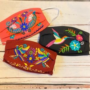 3 pack - FACE MASKS 💐 MEXICAN EMBROIDERED